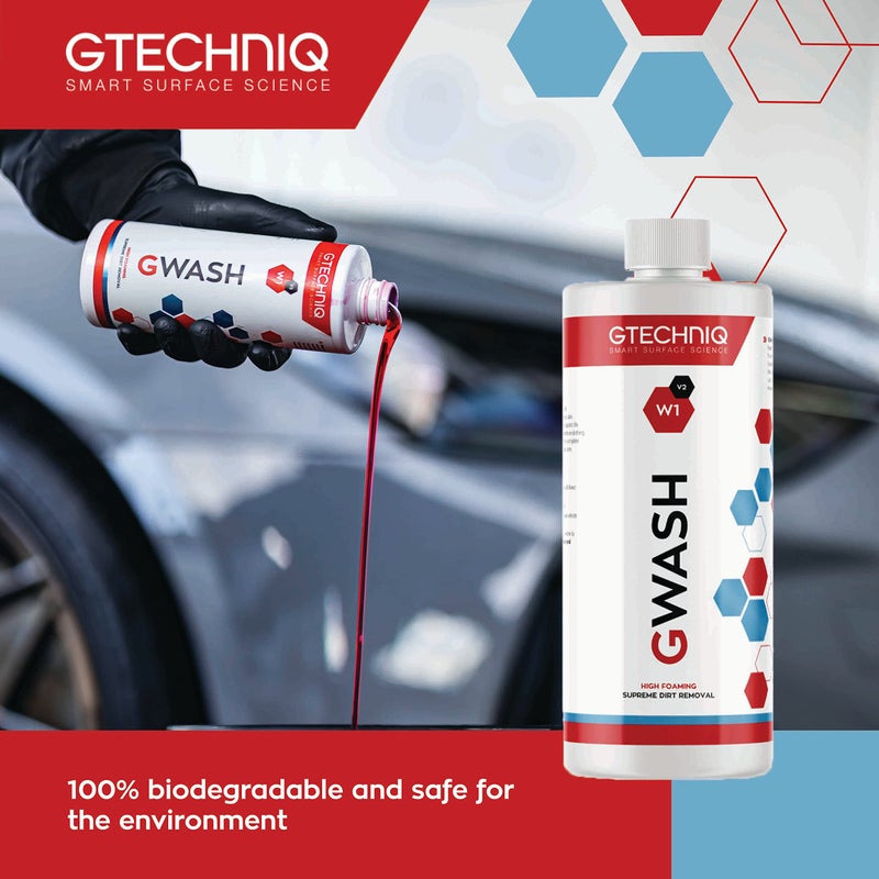 Gtechniq - W1 GWash - High Foam, Breaks Bond Between Dirt Film & Paint; Lubricates for Minimal Surface Abrasion; Max Gloss Retention (250 milliliters) - Image 2